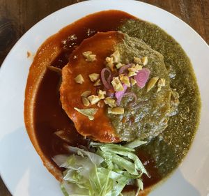 Vegan enchiladas   at El Charro in Tucson