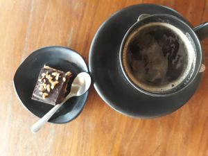 Coffee and the vegan snickers at Coconut Monkey in Koh Tao