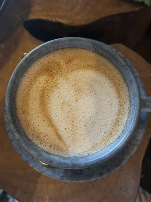 Almond milk latte  at Coconut Monkey in Koh Tao