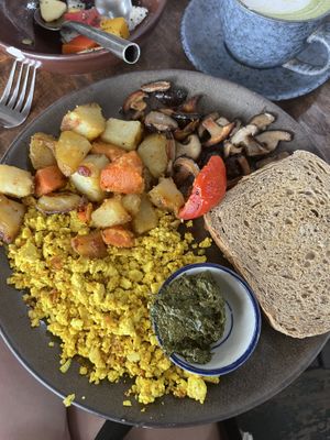 Full vegan breakfast   at Coconut Monkey in Koh Tao