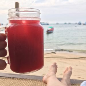 detox beet and veggie juice at Coconut Monkey in Koh Tao