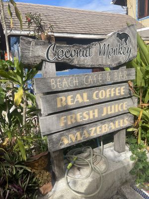 Cute sign   at Coconut Monkey in Koh Tao