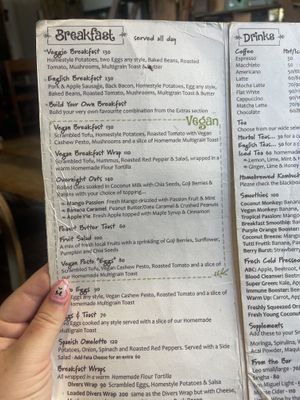 Menu 28/08/2023  at Coconut Monkey in Koh Tao