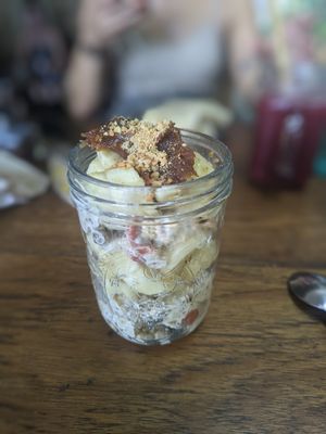 Banana caramel overnight oats at Coconut Monkey in Koh Tao