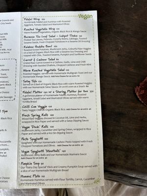 Menu february  at Coconut Monkey in Koh Tao