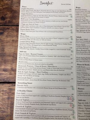 menu at Coconut Monkey in Koh Tao