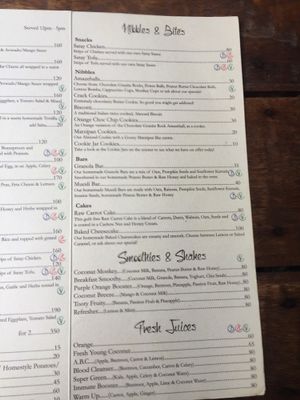 menu at Coconut Monkey in Koh Tao