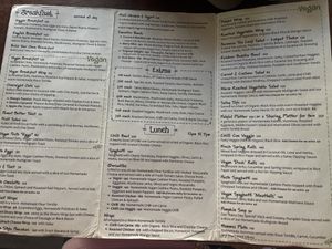 Full menu  at Coconut Monkey in Koh Tao