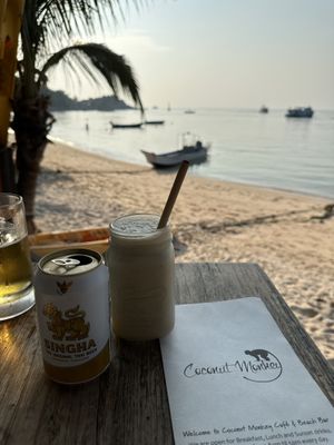Delicious vegan monkey smoothie!   at Coconut Monkey in Koh Tao