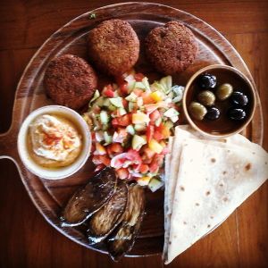 Falafel Platter at Coconut Monkey in Koh Tao