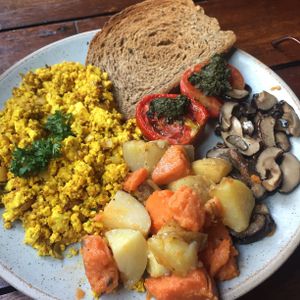 Tofu breakfast scramble, So yummy!!! at Coconut Monkey in Koh Tao