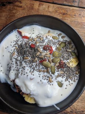 Yogurt fruit and meusli at Coconut Monkey in Koh Tao