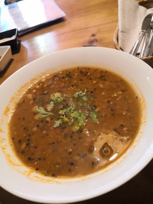 Moroccan soup at The Vegan Temple by Prasada in Cusco