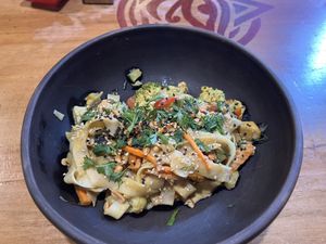 Pad Thai. Super creamy!  at The Vegan Temple by Prasada in Cusco