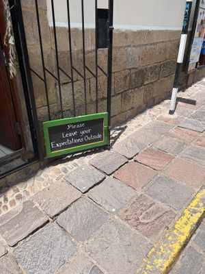 Word   at The Vegan Temple by Prasada in Cusco