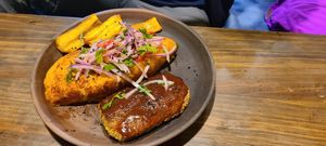 Tacu Tacu with lentil patty at The Vegan Temple by Prasada in Cusco