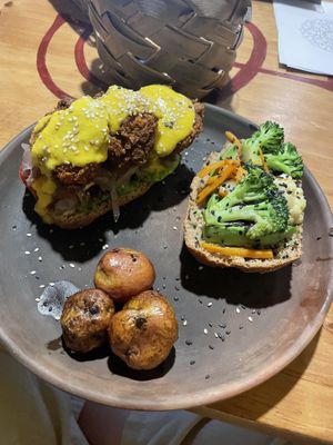 Falafel Burger  at The Vegan Temple by Prasada in Cusco