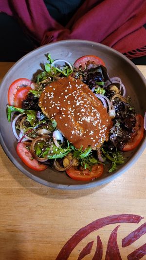 Salad at The Vegan Temple by Prasada in Cusco