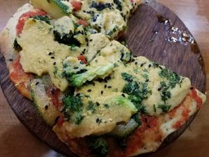 Pizza at The Vegan Temple by Prasada in Cusco