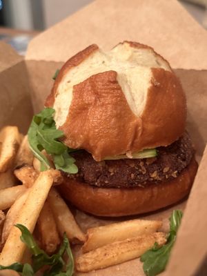vegan beet burger  #Veganuary at Central Kitchen & Bar in Kelowna