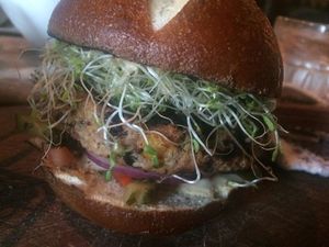 Burger at Central Kitchen & Bar in Kelowna