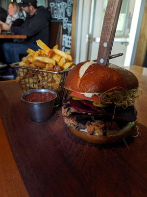 Viva la Vegan Burger at Central Kitchen & Bar in Kelowna