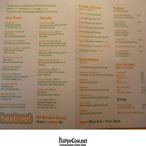  at Beatroot Cafe in London