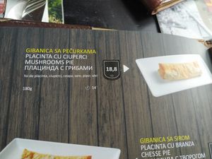 Mushroom pie at Taverna Sarbului in Sinaia