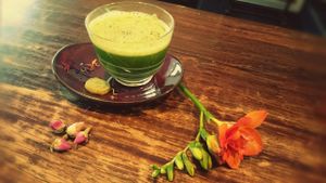 Matcha at Queen Camellia Tea Room in Luzern