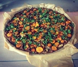 Vegan tart at Szary Stol Kuchnia in Krakow