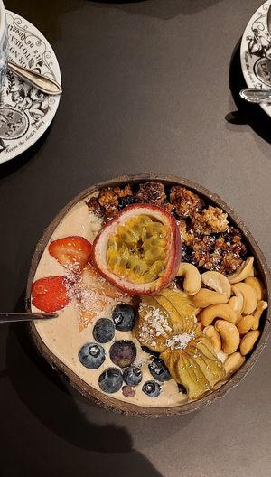 Amazing coconut bowl at SAP Bagel & Juice Bar - Stationsstraat in Maastricht