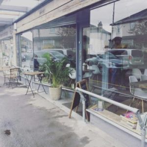 Outside...bike racks available for cyclists at Brown's Greens in Rawdon