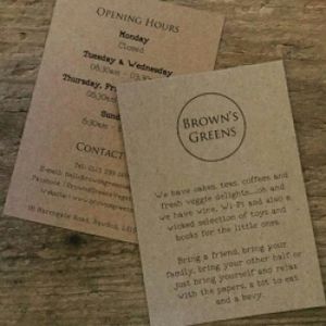 Cards at Brown's Greens in Rawdon