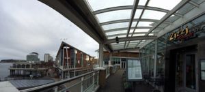 beautiful view by the water. at Zizzi - Cardiff Bay in Cardiff