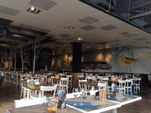 When the restaurant opens and we were the only ones there at first. at Zizzi - Cardiff Bay in Cardiff