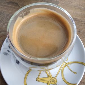 Beautiful cup and tasty coffee. They don't have any dairy free milk but if you like a dark black coffee you should be fine. at Zizzi - Cardiff Bay in Cardiff