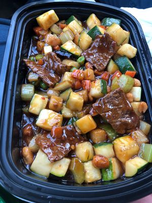 kung pao beef at Veggie Express in Frisco