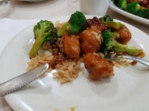 Orange ";Chicken"; at Veggie Express in Frisco