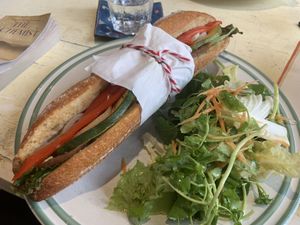 Yummy baguette at Novelty Cafe in Luang Prabang