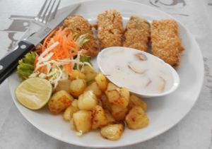 Sai Than Boon - Mock Fish Sticks delicious! at Sai Than Boon in Phuket