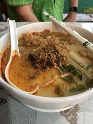 Vegan Tom Yum soup at Sai Than Boon in Phuket