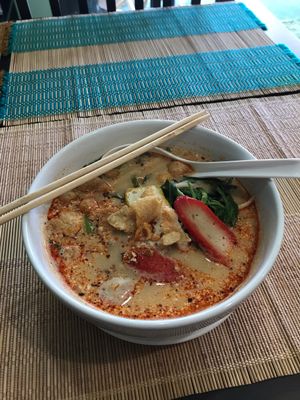 Tom Yum noodle soup 60 baht at Sai Than Boon in Phuket
