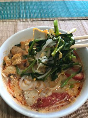 Tom Yum noodle soup at Sai Than Boon in Phuket