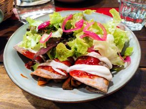 Spicy enchiladas (vegan) at Positive Deli - Rue de Satory in Versailles