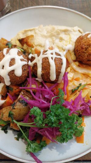 Falafel bowl with hummus at Positive Deli - Rue de Satory in Versailles