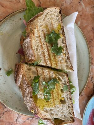 vegan panini  at Saudade in Sintra