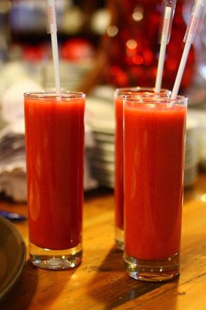 Sumos de frutos vermelhos at Saudade in Sintra