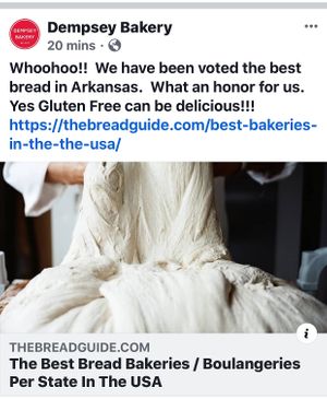 Most of our breads are egg and dairy free as well and they still won Best Bread in Arkansas  at Dempsey Bakery in Little Rock