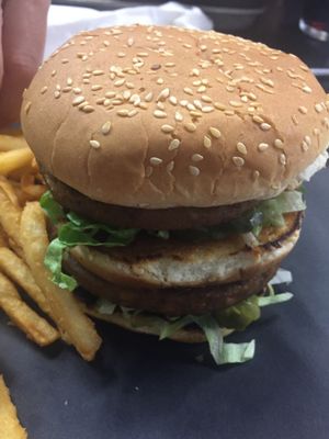 Burger at Bar Vegandale in Toronto