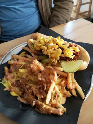 south in your mouth with animal fries at Bar Vegandale in Toronto